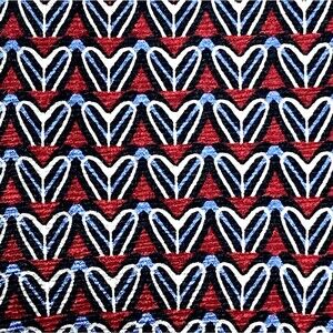 Palatina Italy Tie Imported Silk Hearts Floral Red Blue Purple Love Tulip Preppy